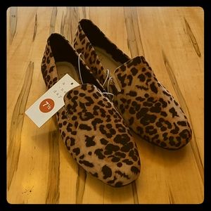 NWT A New Day Loafers Flats Animal Print, Size 7.5